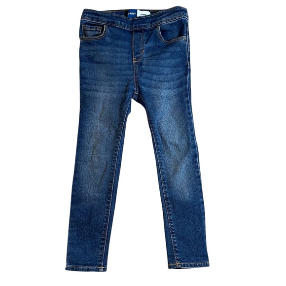 Old Navy 5T Girls Blue Denim Pull On Leggings Jeans - Picture 1 of 5